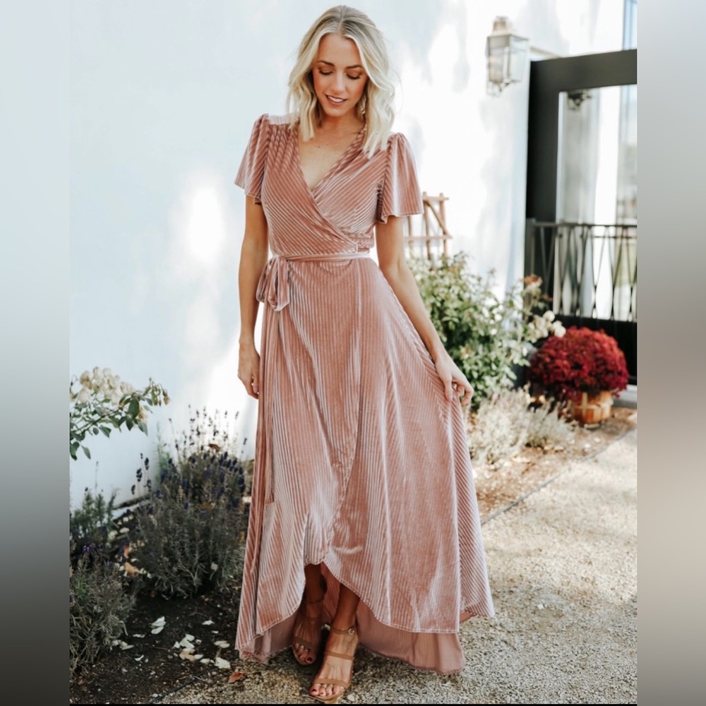 Baltic Born Dusty Pink High-Low Dress